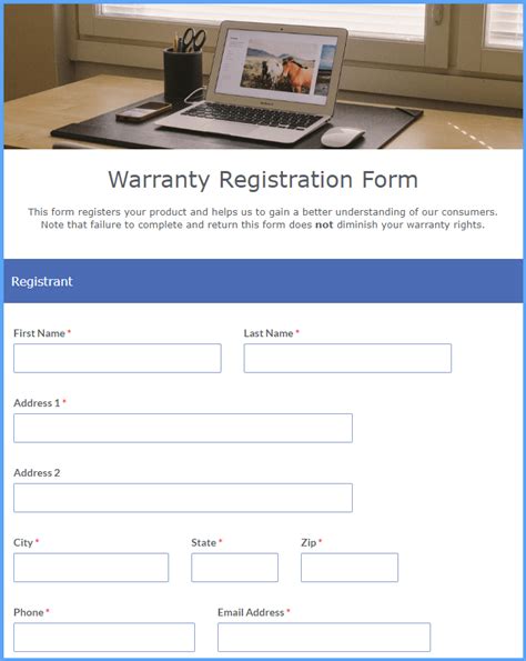 Product Warranty Registration 